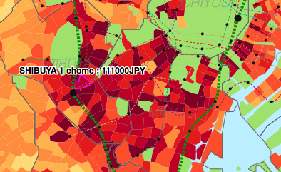 Image of tokyo rent map