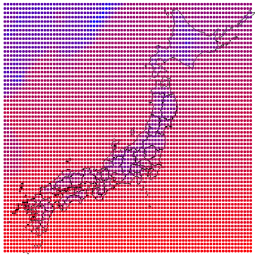 Japan temperature data with d3.js and GRIB2 files